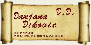 Damjana Diković vizit kartica